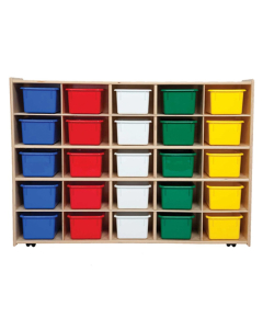 Wood Designs Contender Mobile 25 Tray Storage Unit with Trays (Shown with Assorted Trays)