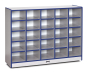 Jonti-Craft Rainbow Accents 25 Cubbie-Tray Mobile Classroom Storage, Blue