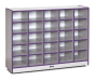 Jonti-Craft Rainbow Accents 25 Cubbie-Tray Mobile Classroom Storage, Purple