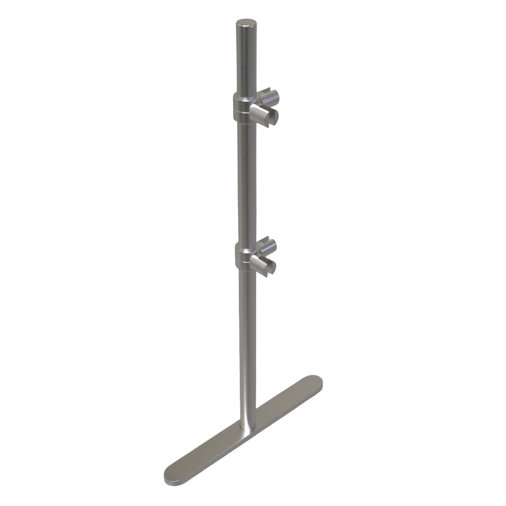 ADM EP6 275 H Stainless Steel Adjustable Angle Post for Freestanding Sneeze Guards
