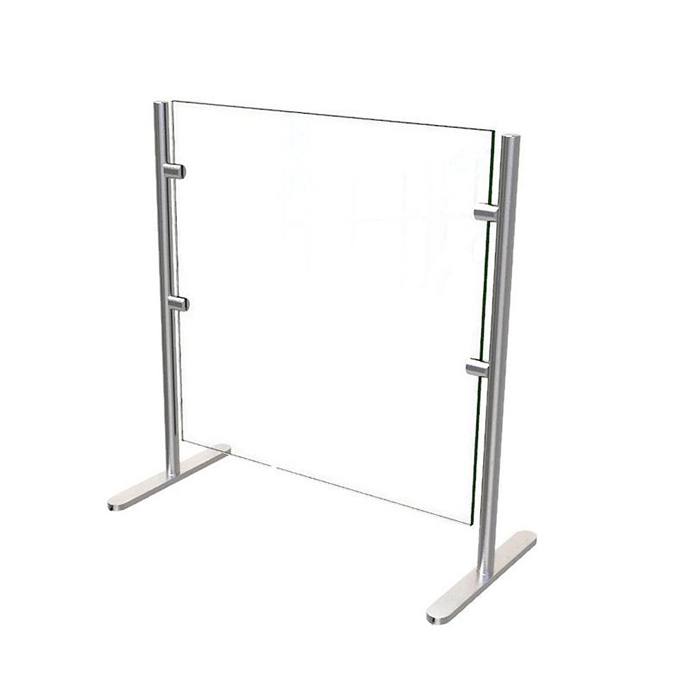 ADM EP6 275 H Freestanding Clear Glass Sneeze Guard