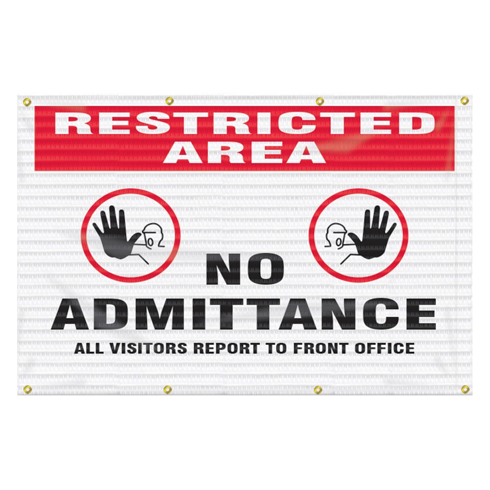 Accuform 8 x 8 Restricted Area Fence Wrap Safety Sign