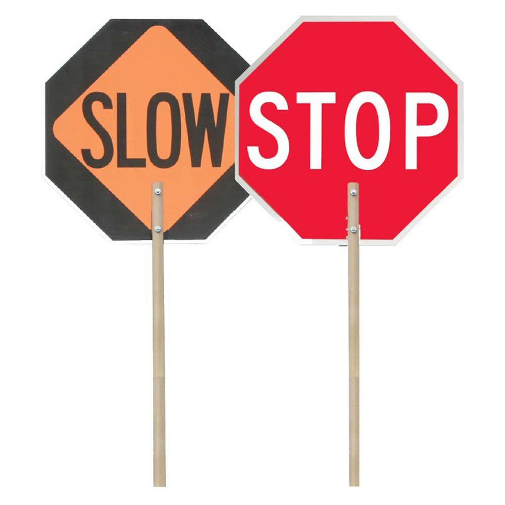 Accuform 18 STOPSLOW Sign with 60 Handle