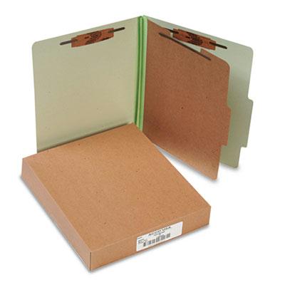 Acco 4 Section Letter Pressboard 25 Point Classification Folders Leaf Green 10Box