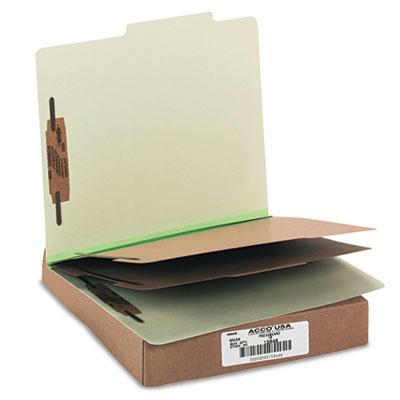 Acco 6 Section Letter Pressboard 25 Point Classification Folders Leaf Green 10Box