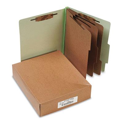 Acco 8 Section Letter Pressboard 25 Point Classification Folders Leaf Green 10Box