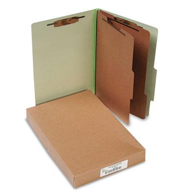 Acco 6 Section Legal Pressboard 25 Point Classification Folders Leaf Green 10Box