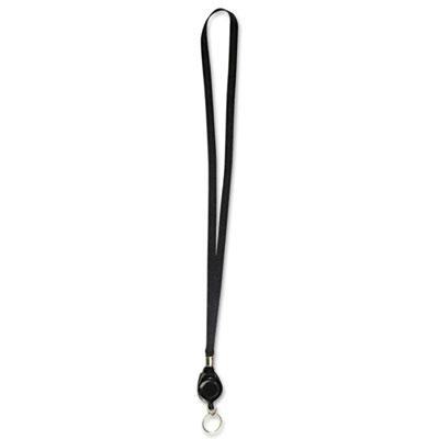 Advantus 36 Ring Lanyards with Retractable ID Reels Black 121Pack