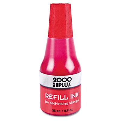 2000 Plus Self Inking Refill Ink 9 oz Bottle Red 