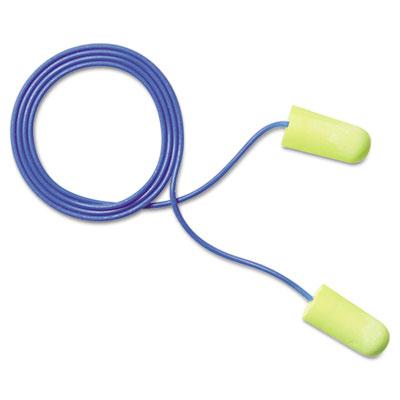 3M EARsoft Corded Foam Earplugs Regular Size Neon Yellow 200 Pairs