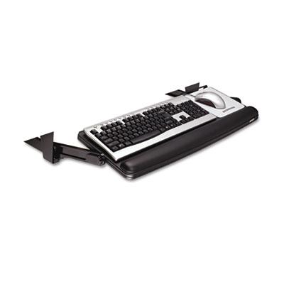3M 17 Track Adjustable Under Desk Keyboard Drawer BlackCharcoal Gray