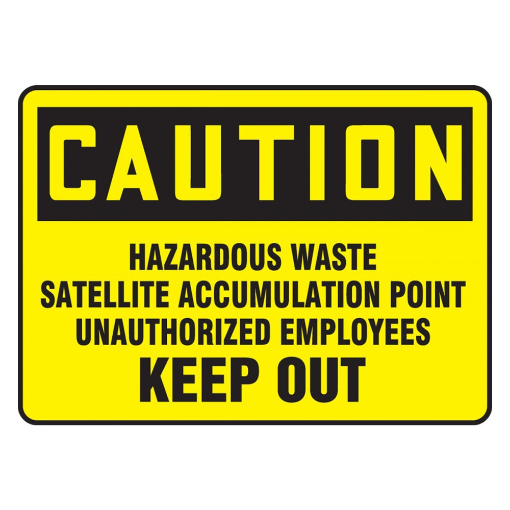 Accuform 10 x 14 Adhesive Vinyl Hazardous Waste Safety Poster