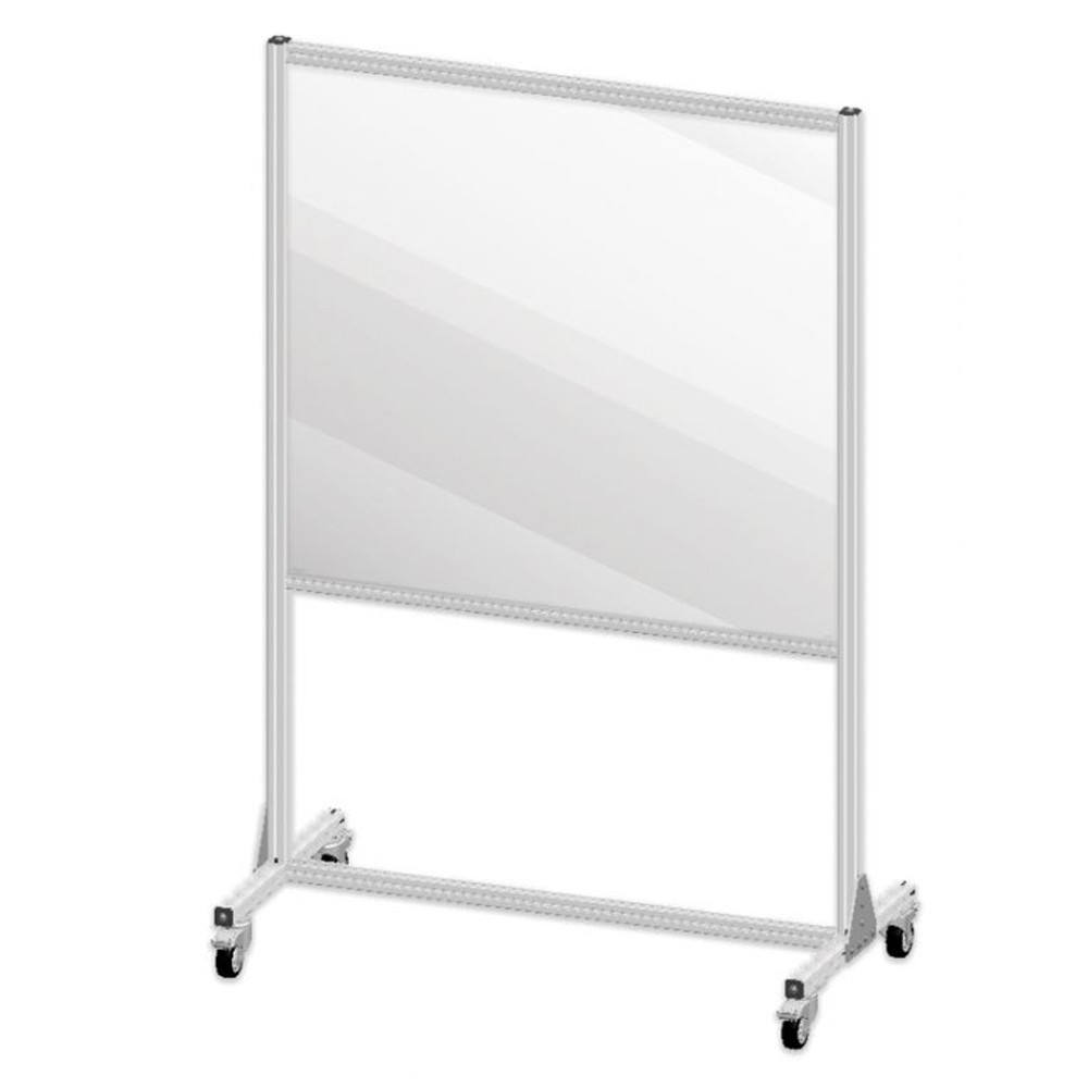Accuform 50 W x 78 H Freestanding Clear Plastic Mobile Room Divider