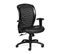 Offices To Go OTG11692 Mid-Back Luxhide Adjustable Mesh-Back Ergonomic Chair